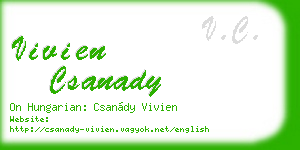 vivien csanady business card